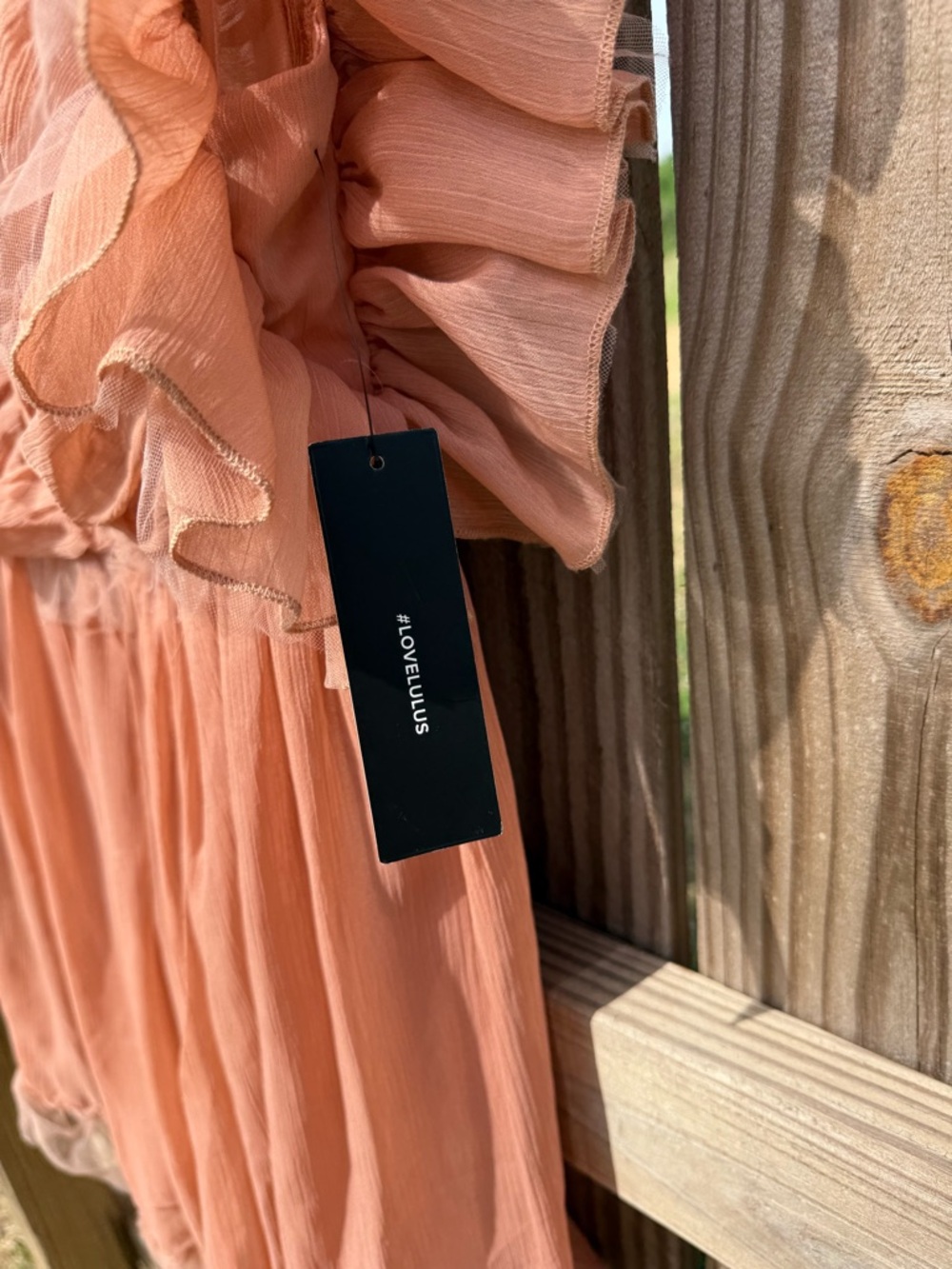 Lulu's Dusty Peach Ruffled Romper - Picture 6 of 6